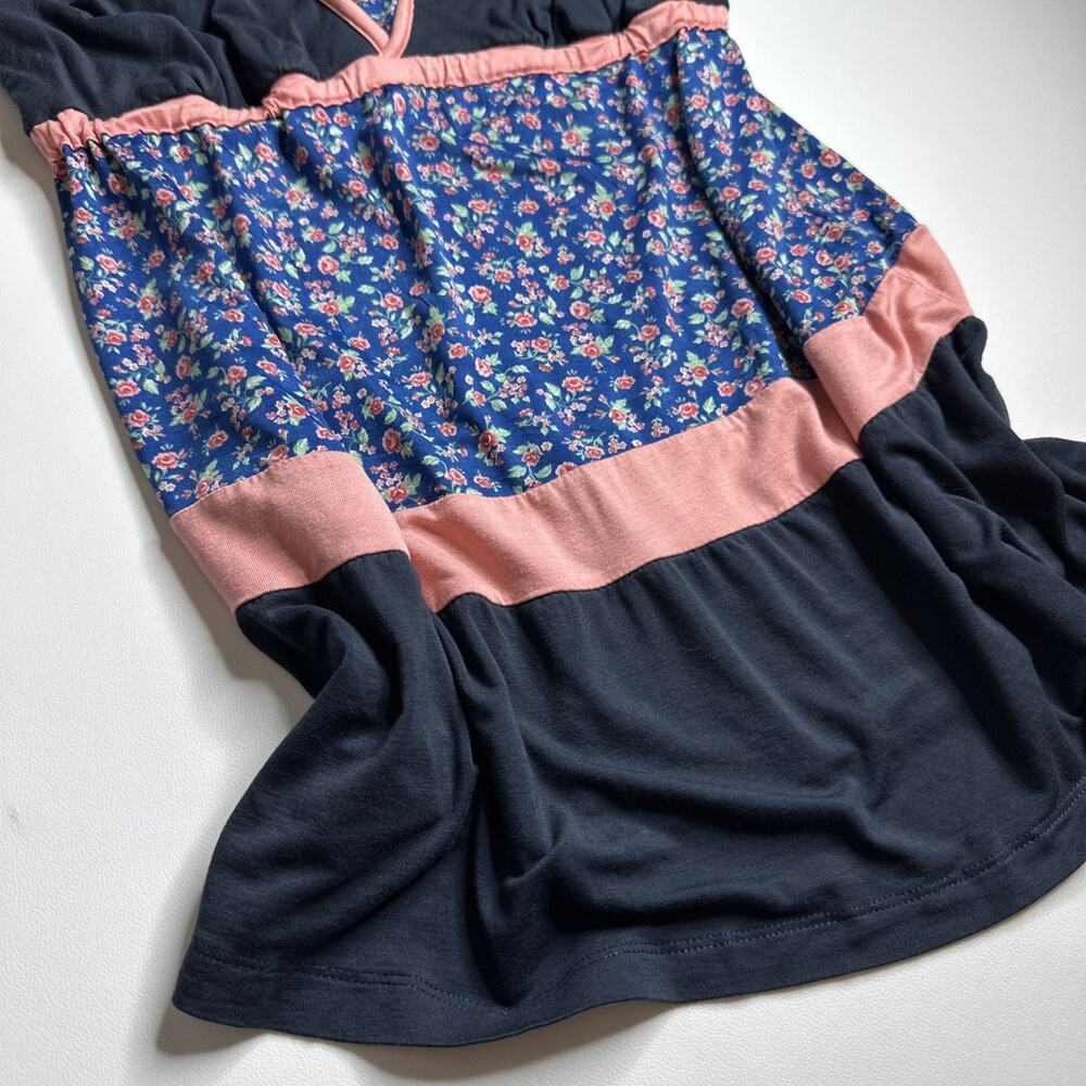 Y2K ISO Babydoll Cami Top S EU Floral Navy Pink Balletcore Coquette Lingerie - Picture 5 of 11